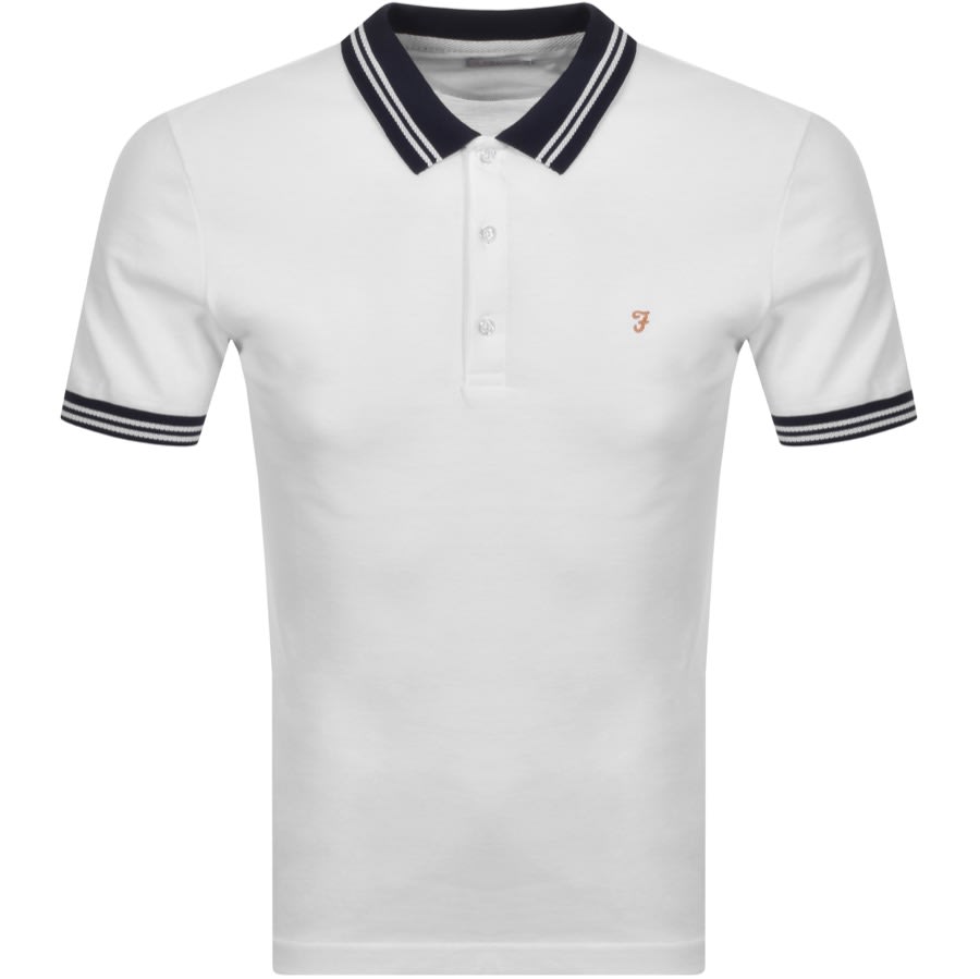 Alternative Image for ProductFarah Vintage Short Sleeve Polo T Shirt White1